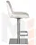 Стул барный DOBRIN ALDO (белый PU P23, основание из нержавеющей стали)