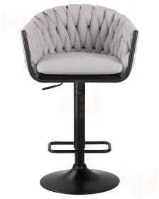 Стул барный DOBRIN LEON (серая ткань (LAR 275-17))
