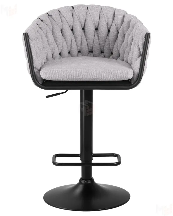 Стул барный DOBRIN LEON (серая ткань (LAR 275-17))