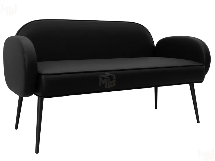 Диван прямой Лига-086 ( GRIFON 18 черный )