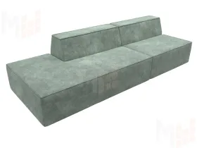 Диван прямой модульный Монс Модерн левый ( BRUT 08 зеленый )