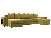 Диван П-образный Дубай полки слева