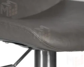 Стул барный DOBRIN ALDO (серый PU YP4, основание из нержавеющей стали)