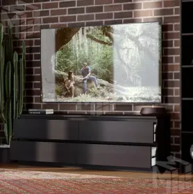 Комод Варма 4Д ясень черный