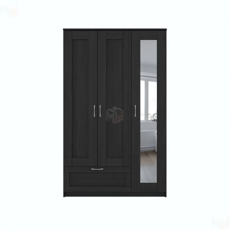 Шкаф Сириус 3 двери 1 ящик (венге)