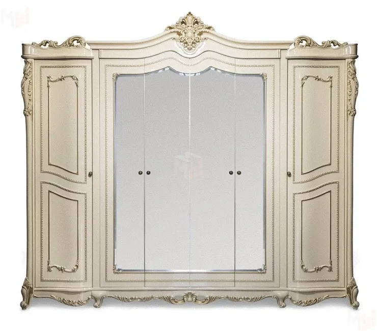 Шкаф Джоконда 6-дверный крем глянец