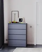 S01064 Варма 4 комод 80х100х40, серый