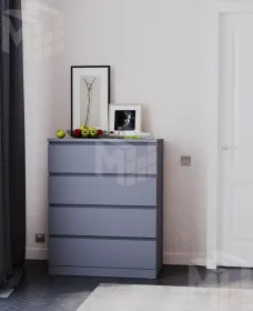 S01064 Варма 4 комод 80х100х40, серый