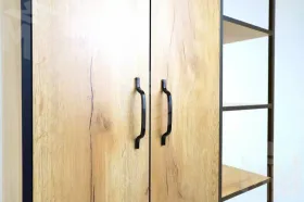 Шкаф с полками Виртон 2 Дуб Крафт Золотой