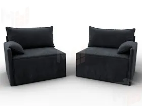 Диван прямой модульный Лига-106 ( TOWER 11 темно-серый )