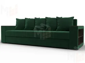 Диван прямой Дубай Лайт ( SEVEN 626 зеленый )