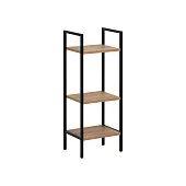 Стеллаж Leset Стилвуд 13 узкий, 3 полки (Чёрный/Дуб крафт золотой)