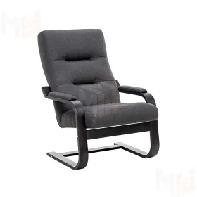 Кресло Leset Оскар (Венге текстура/Malmo 95 (темно-серый))