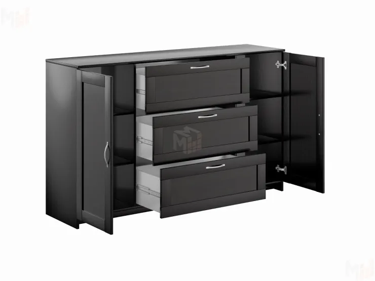 Тумба Сириус 2 двери 3 ящика 156*95 венге