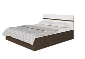 Кровать Ненси 1,4 с основанием (венге/белый глянец)