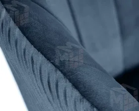 Кресло дизайнерское DOBRIN EDISON BLACK (синий велюр (1922-20))