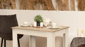 Стол обеденный Промо тип 1 Белый, Дуб Сонома светлый