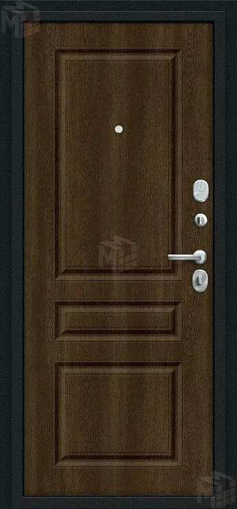 Входная металлическая дверь Пик Букле черное/Dark Barnwood