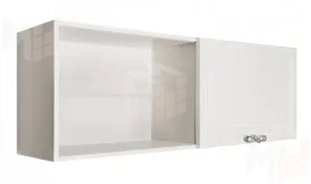 Полка навесная книжная Мишель белый матовый