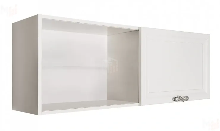 Полка навесная книжная Мишель белый матовый