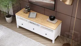 Tумбa ТB КЫMOP 148 белый/светло-кoричнeвый