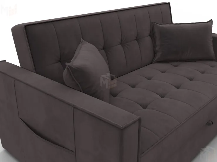 Диван прямой Лига-104 (140) ( SEVEN 727 коричневый )