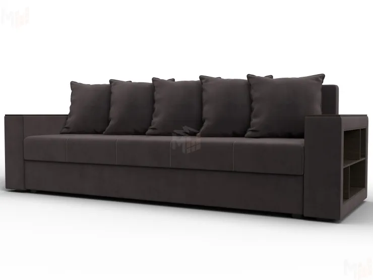 Диван прямой Дубай Лайт ( SEVEN 727 коричневый )