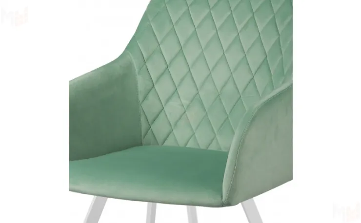 Кресло поворотное Барли Confetti aquamarine/белый