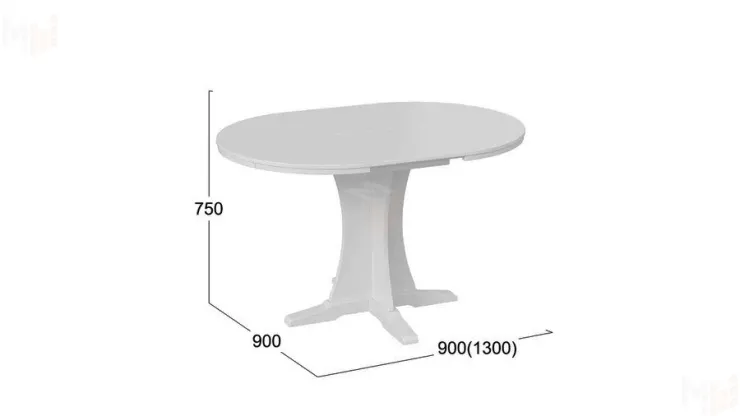 Стол обеденный Amadeo 1 - МО-036 Белый матовый