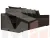 Диван прямой Дубай Лайт полки слева ( Коричневый )