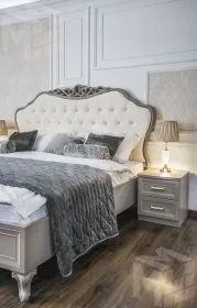 Кровать Мокко 160x200 см серый камень