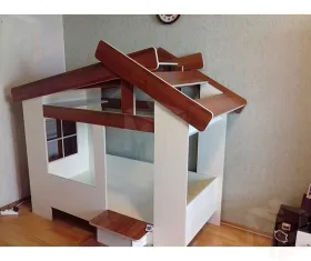 Кровать Домик для детей + игровая горка 13/18СВ