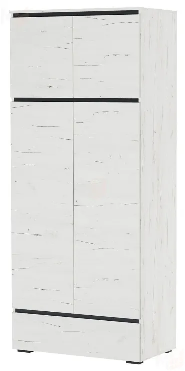 Шкаф ГРЕТТА 4С1Я Дуб Крафт белый-Антрацит