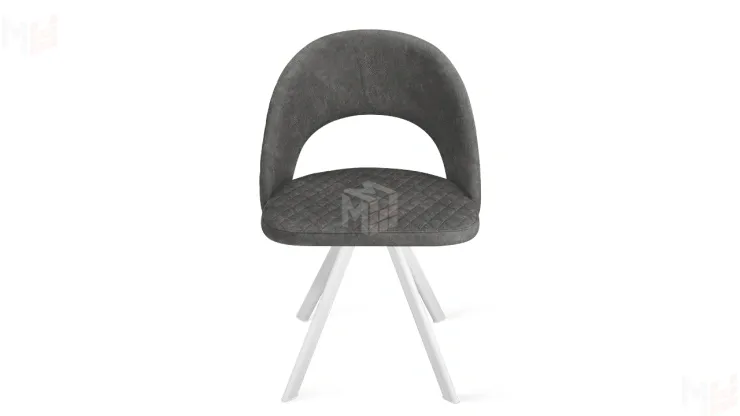 Стул Гэтсби К2 Белый матовый, Велюр Wellmart Graphite