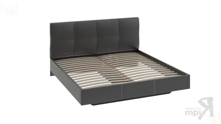 Кровать c мягкой обивкой тип 1 «Элис» (Темная)