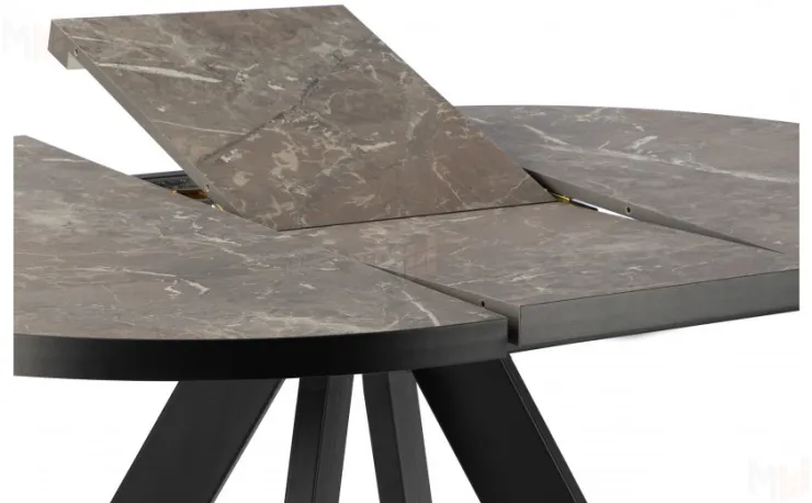 Стол раскладной Монти Лофт D100 Рускеала/Черный