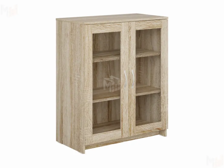 2.02.03.360.3 СИРИУС тумба 2 двери со стеклом 78х95 сонома RU