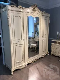 Шкаф Джоконда 4-дверный крем глянец