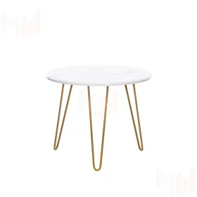 Стол журнальный Калифорния РИД Голд 430 (Белый мрамор)