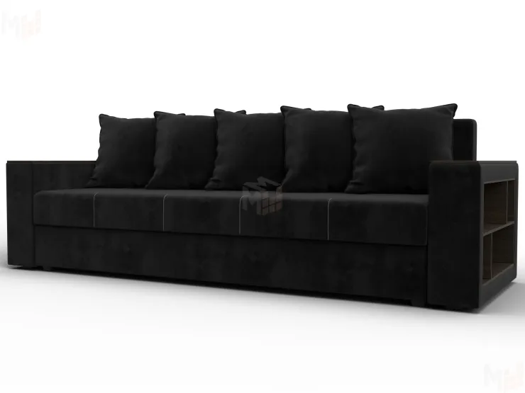 Диван прямой Дубай Лайт ( SEVEN 35 черный )