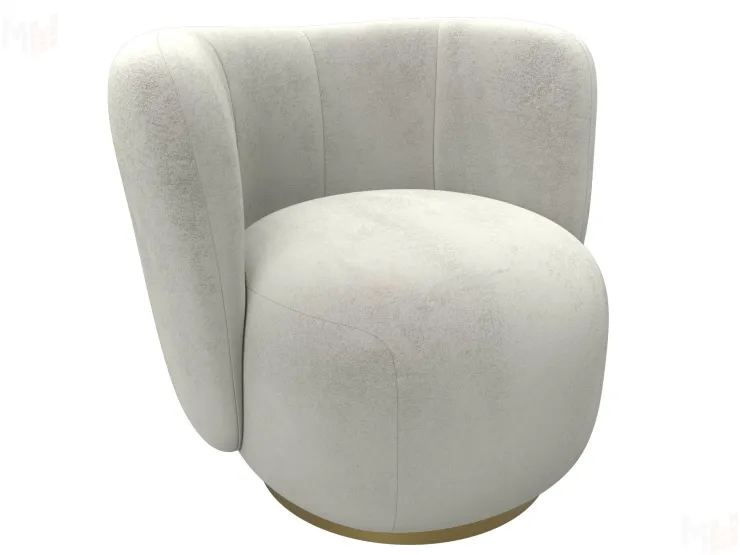 Кресло Лига-072 ( велюр TOWER 01 молочный )