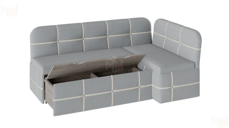 Кухонный уголок Майами со спальным местом (рогожка сине-бежевая)