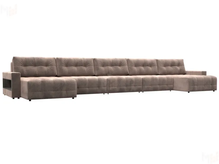 Диван П-образный с полками Лига-053 НПБ МегаЛонг