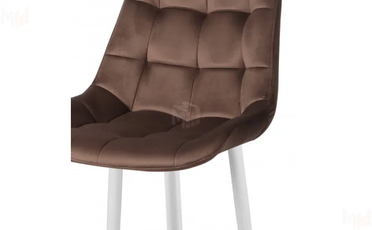 Полубарный поворотный стул Эйден Confetti coffee/белый