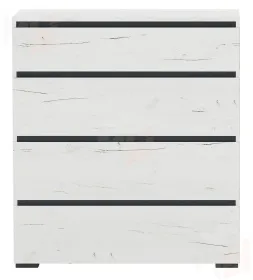 Комод  ГРЕТТА  4Я Крафт белый-Антрацит