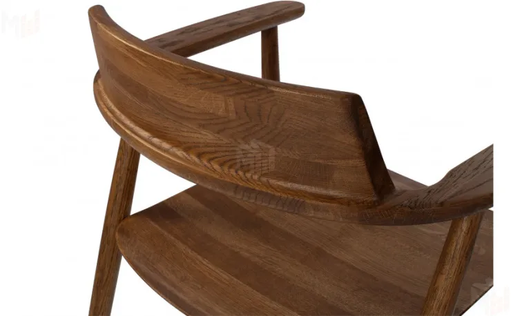Кресло деревянное из массива дуба Сэн Дуб темный