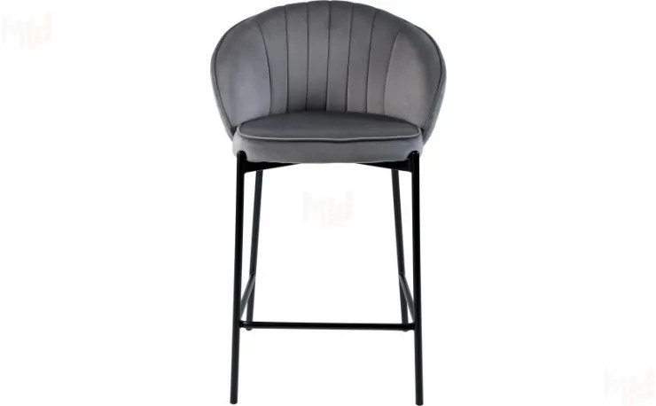 Полубарный стул Миэль темно-серый/черный