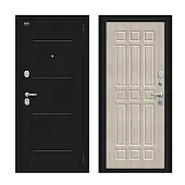 Входная металлическая дверь Мило Букле черное/Cappuccino Veralinga