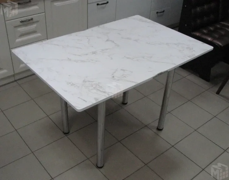 Стол Ломберный поворотно-раскладной с ящиком 780х580 (сабия) ножки хром