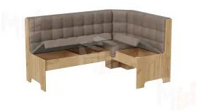 Кухонный уголок Флорида Дуб Крафт золотой, Микровелюр Wellmart Latte